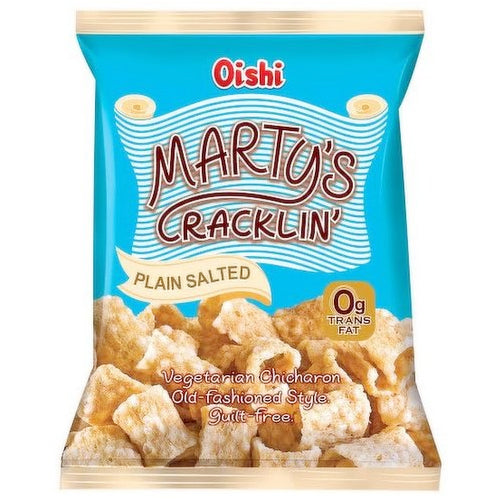 Oishi Marty's Cracklin' Chicharon Plain Salted 90g