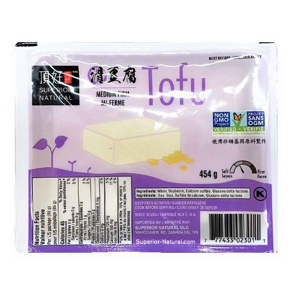 Superior Natural Tofu-Medium Firm 454g