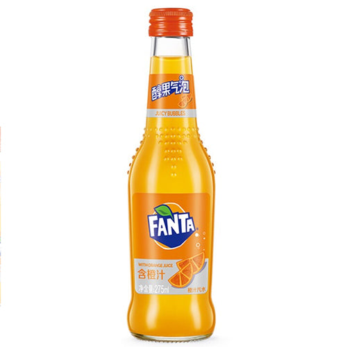 Fanta Soft Drinks Glass Bottle-Orange 275ml