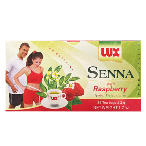 Lux Senna with Raspberry Tea - No Caffeine 25 Tea bags