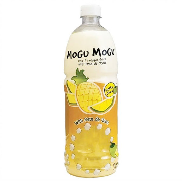 Mogu Mogu 25% Pineapple Juice NATA De Coco Juice 1L