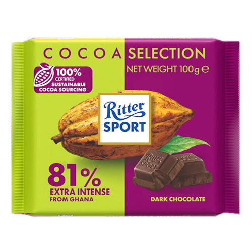 Ritter Sport Cocoa Selection 81% Dark Chocolate 100g
