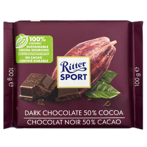 Ritter Sport Dark Chocolate 50% Cocoa 100g
