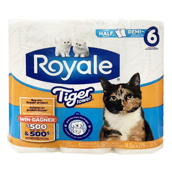 Royale Tiger Toilet Paper 6 Rolls