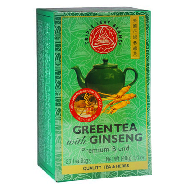 Triple Leaf Brand Green Tea with Ginseng 20 Tea bags