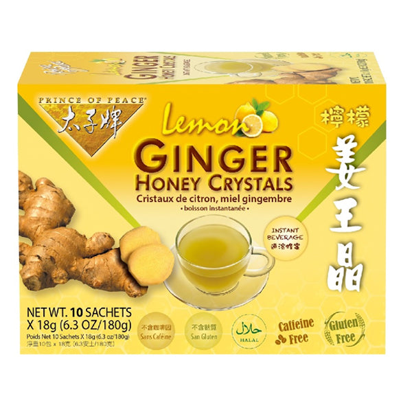 Prince of Peace Lemon Ginger Honey Crystals 10 Sachets
