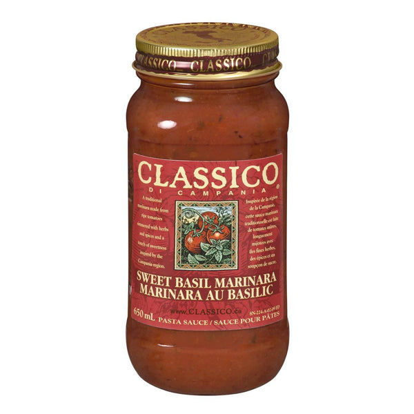 Classico Sweet Basil Marinara Pasta Sauce 650ml