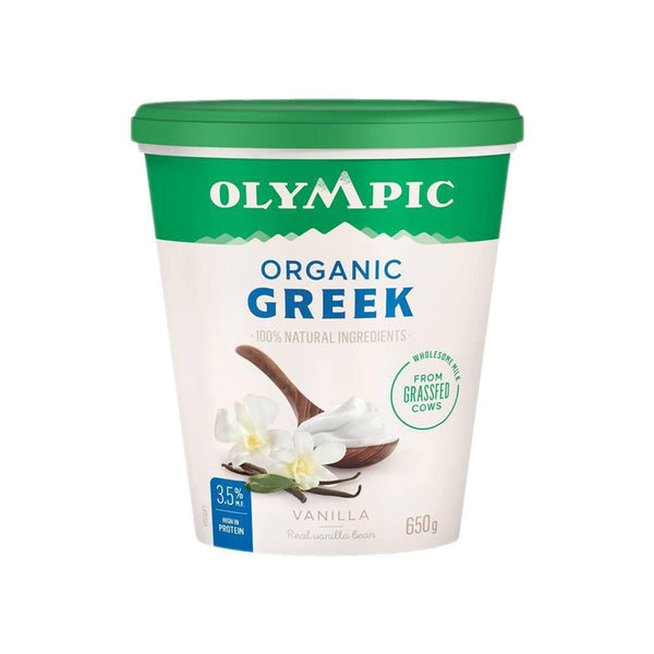 Olympic Organic Greek Yogurt-Vanilla 650g