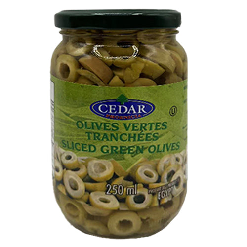Cedar Olives Vertes Sliced Green Olives 250ml