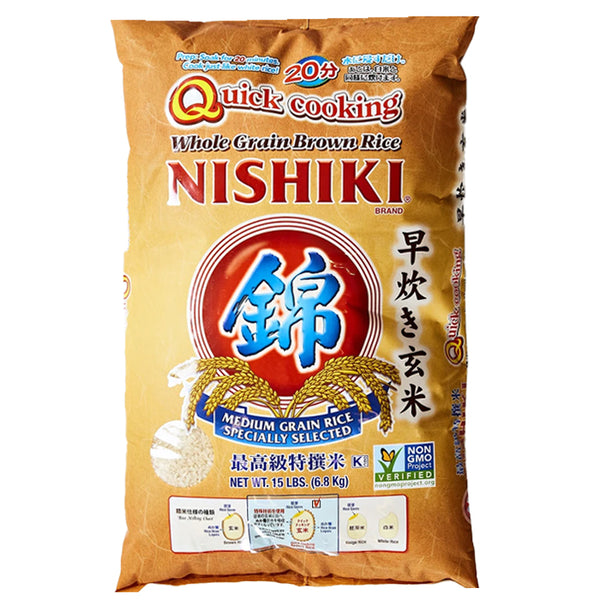 Nishiki Quick Cooking Whole Grain Brown Rice 15LB