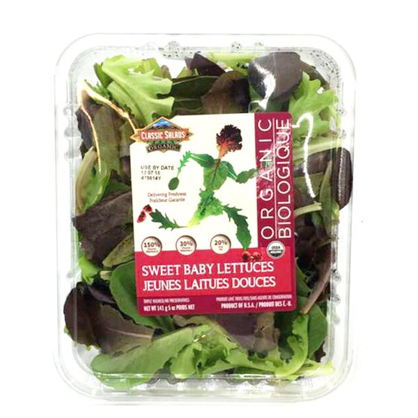 Earthbound Organic Sweet Baby Lettuces 142g
