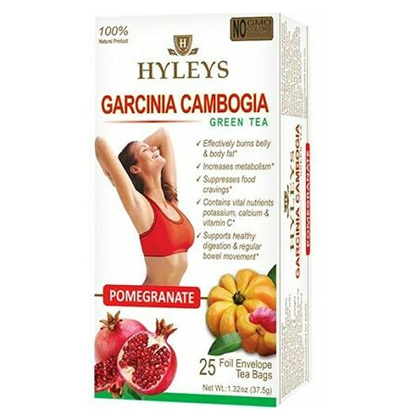 Hyleys Garcinia Cambogia Green Tea Pomegranate 25 Tea Bags