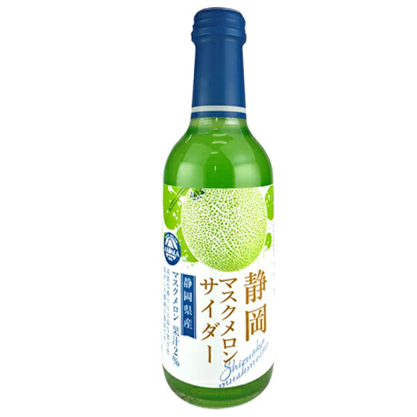 Shizuoka Mask-Melon Soda Pop Bottle 240ml