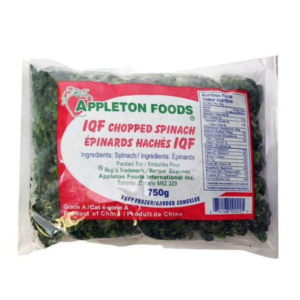 Appleton Iqf Chopped Spinach 750g