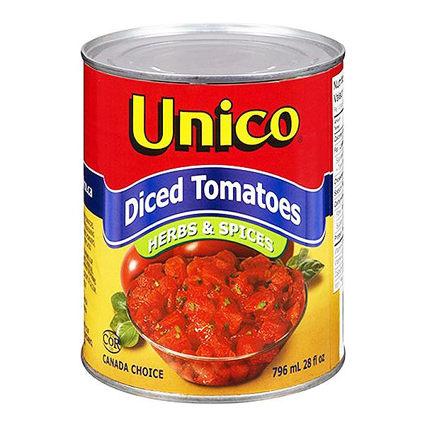 Unico Diced Tomatoes-Herbs & Spices 796ml