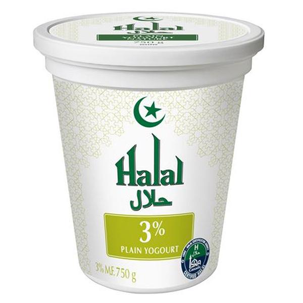 Halal 3% Plain Yogourt 750g