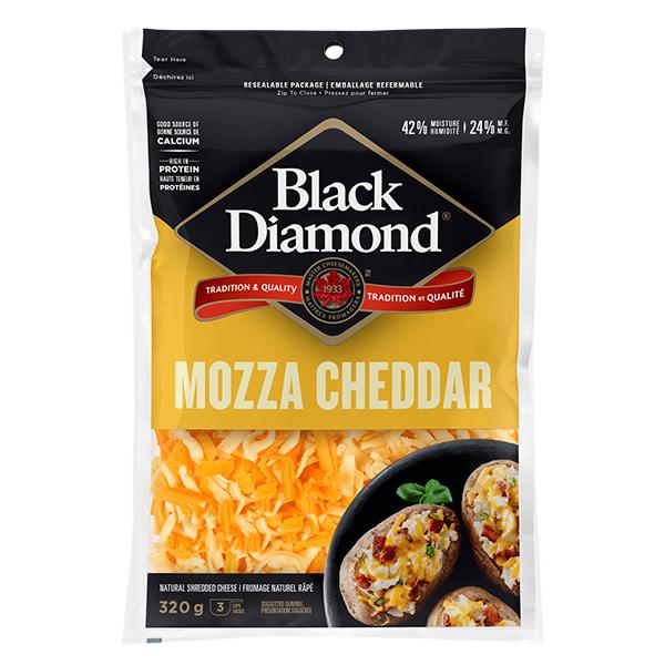 Black Diamond Shredded Cheese-Mozza Cheddar 320g