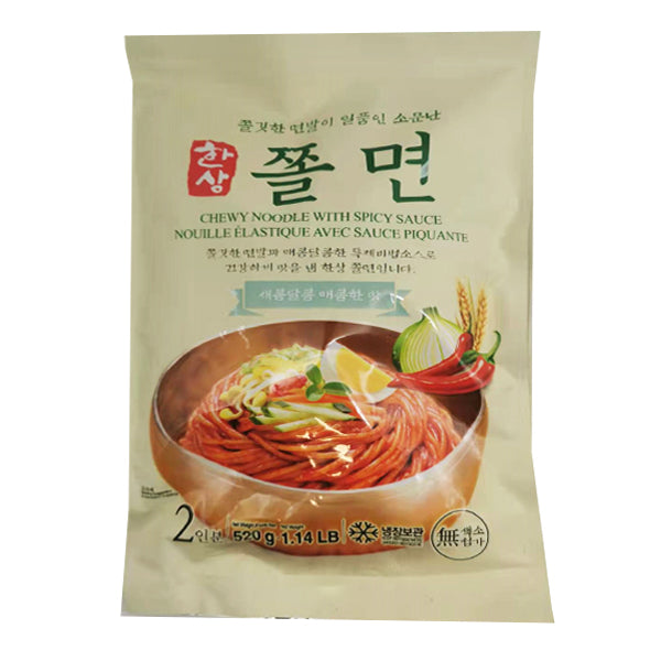 Hansang Chewy Noodle with Spicy Sauce 520g