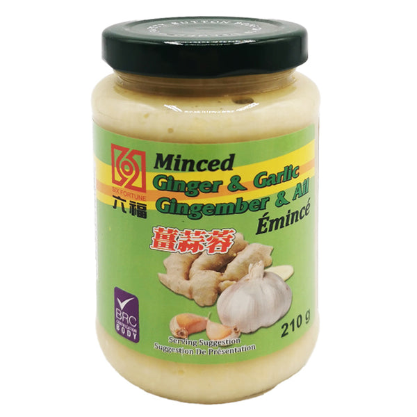 SIX FORTUNE Minced Ginger & Garlic 210g