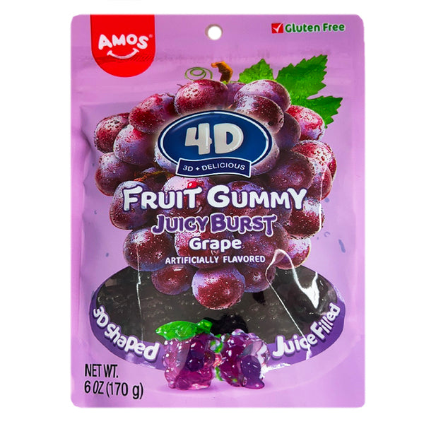 Amos Sweets 4D Gummy Grape 170g