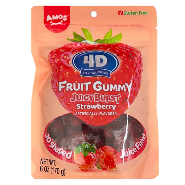 Amos Sweets 4D Gummy Strawberry 170g