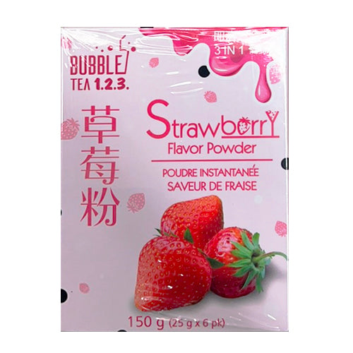 BUBBLE TEA 1.2.3 Strawberry Flavor Powder 150g