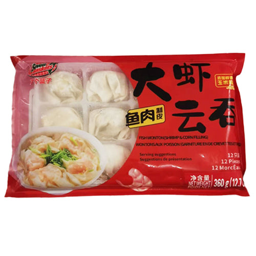 Seven Baskets Fish Wonton-Shrimp&Corn Filling 12pcs