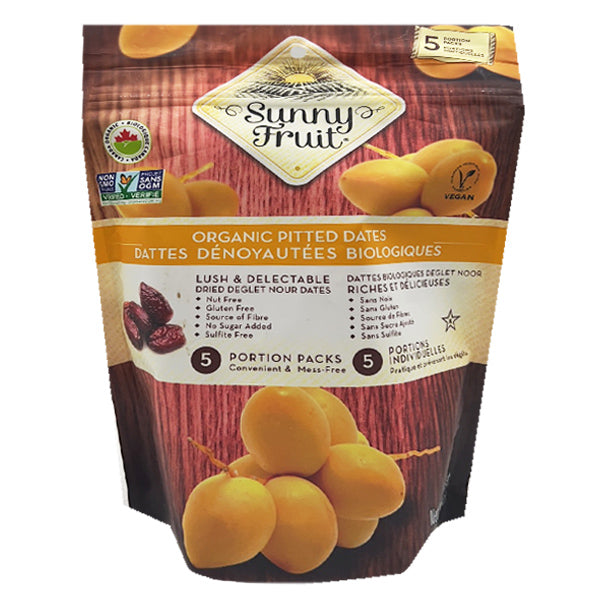 Sunny Fruit Organic Pitted Dates 5 portion Packs 150g