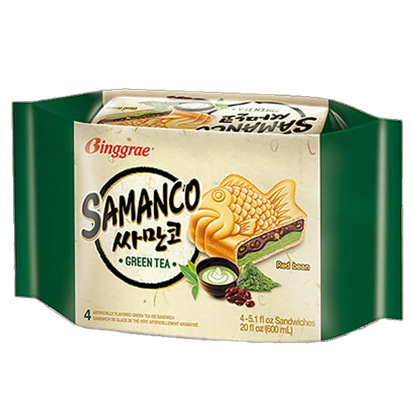 Binggrae Samanco Green tea Ice Sandwiches 4*150ml