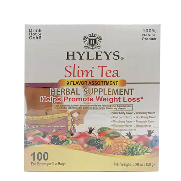 Hyleys Slim Tea 9 Flavor Assortment (100 Tea Bags) 150g
