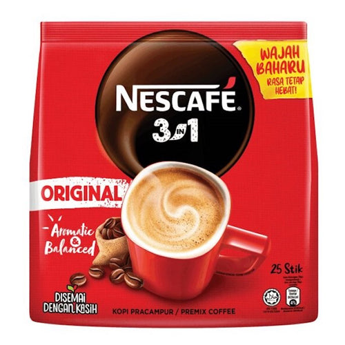 Nescafe 3-in-1 ORIGINAL Premix Instant Coffee 25 Sticks